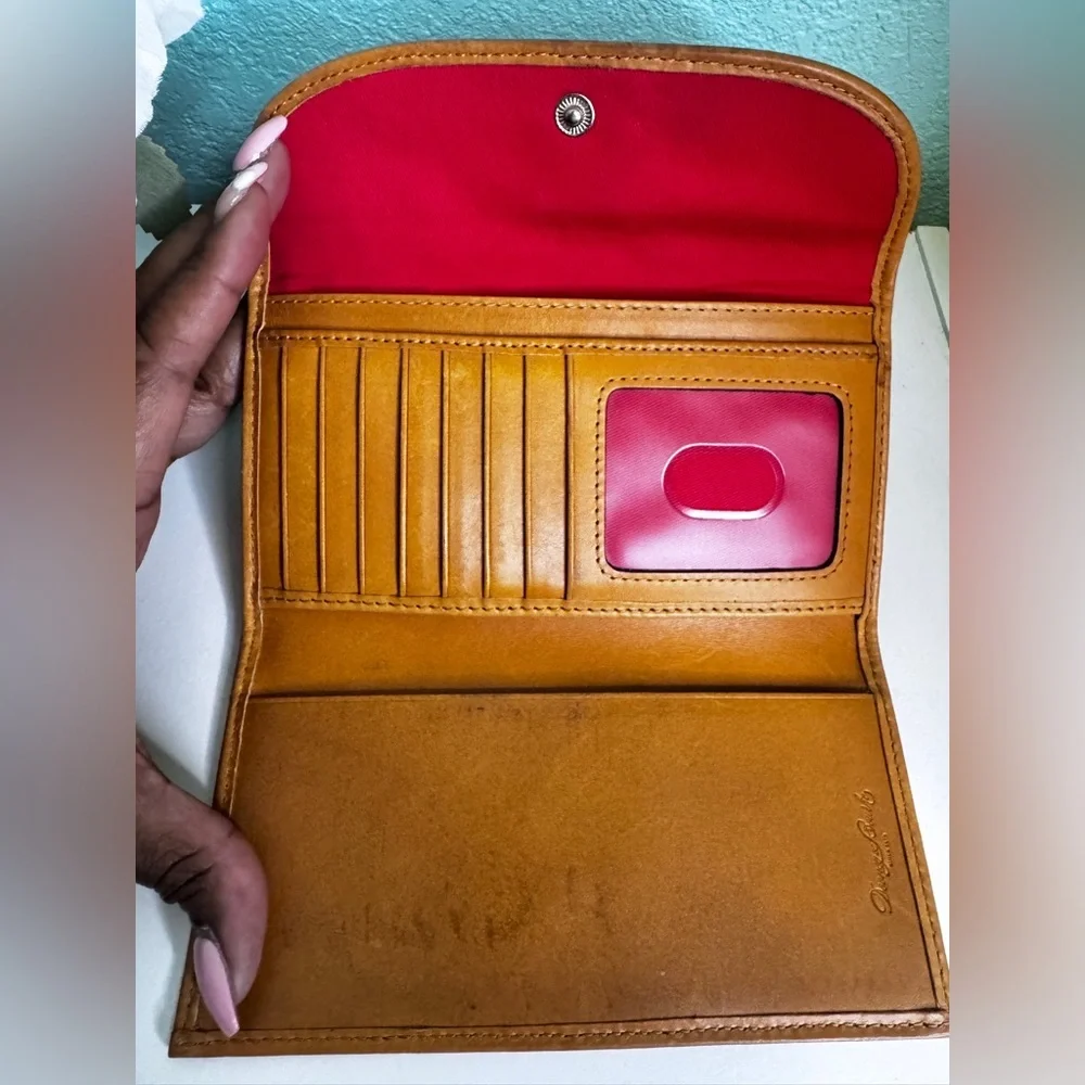 Dooney & Bourke Blue and Tan Monogram Wallet